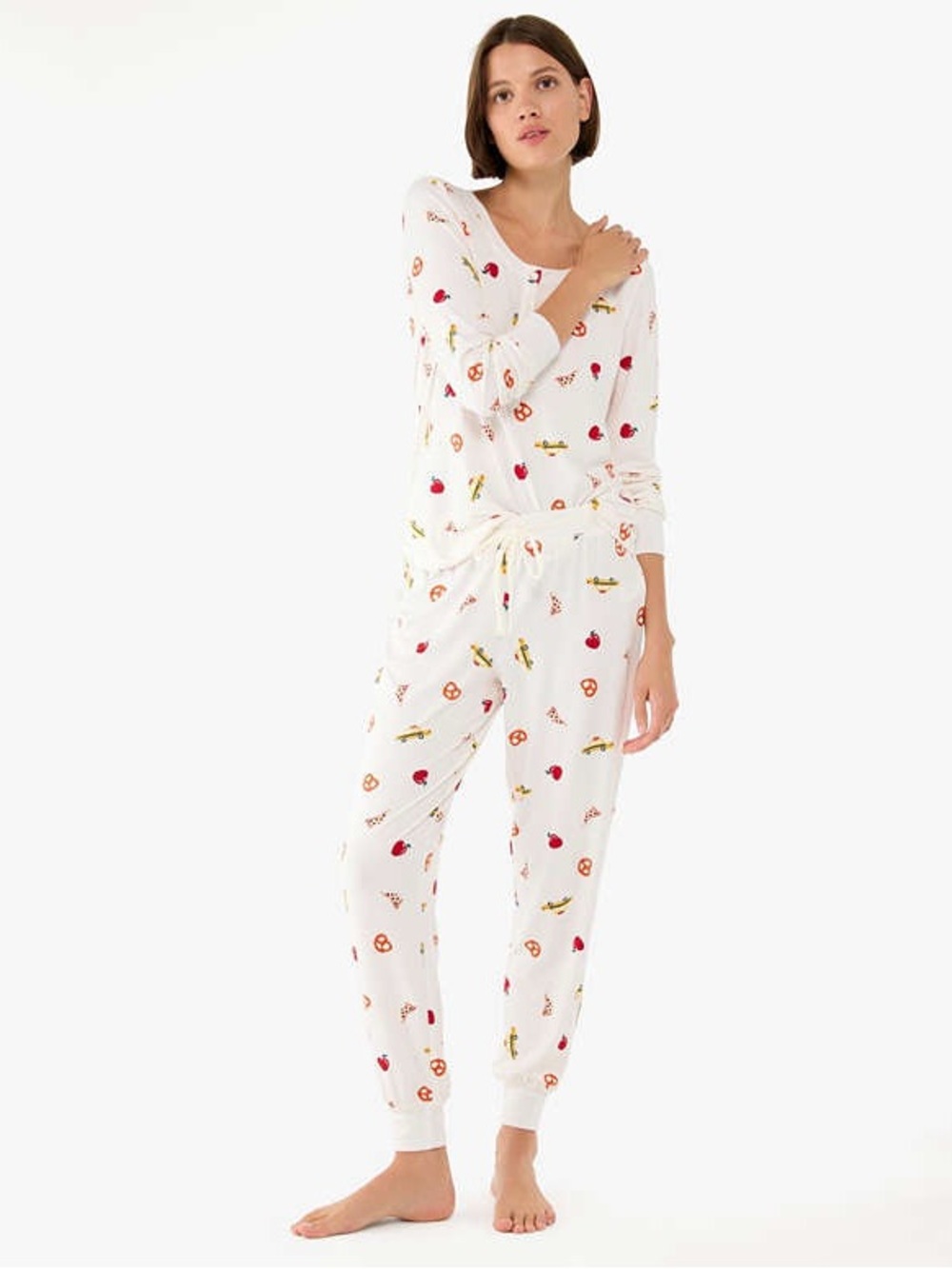 Kate Spade Henley Jogger Pajamas New York City Prink NWOT Size Large